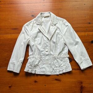 Vintage DKNY JEANS white jean jacket